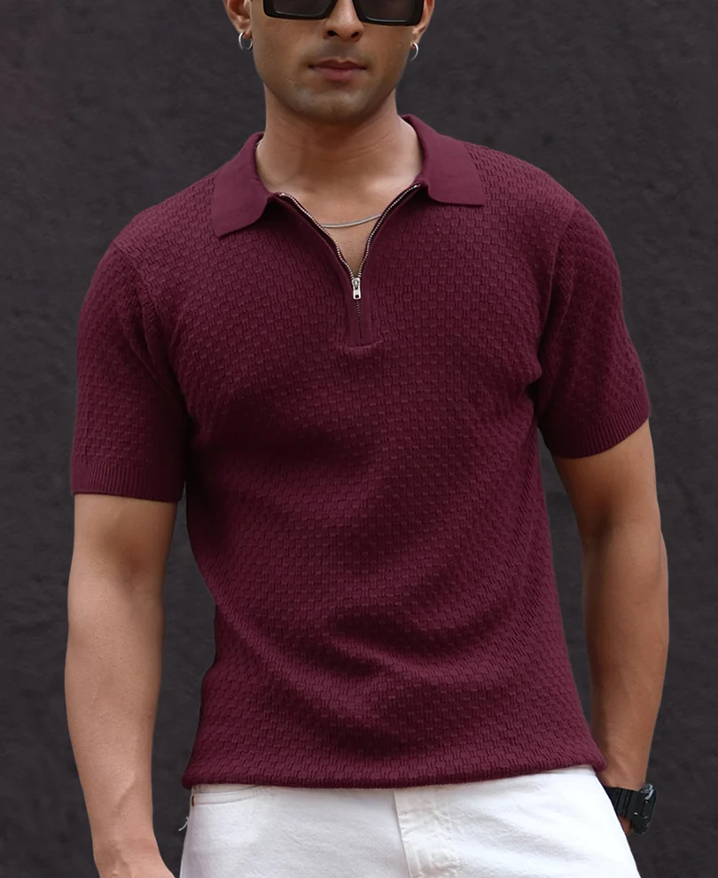 wine structured stripe t shirt wine structured stripe t shirt