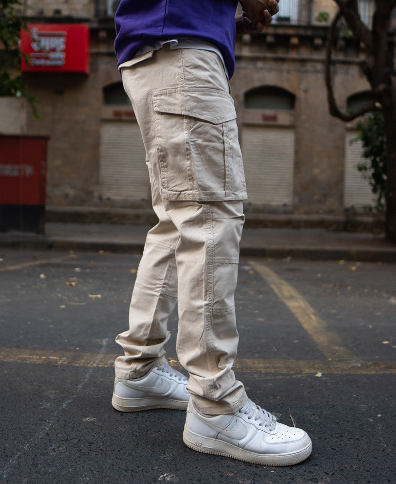 beige regular fit cargo beige regular fit cargo