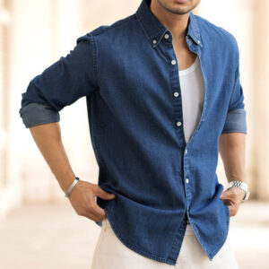 blue denim shirt