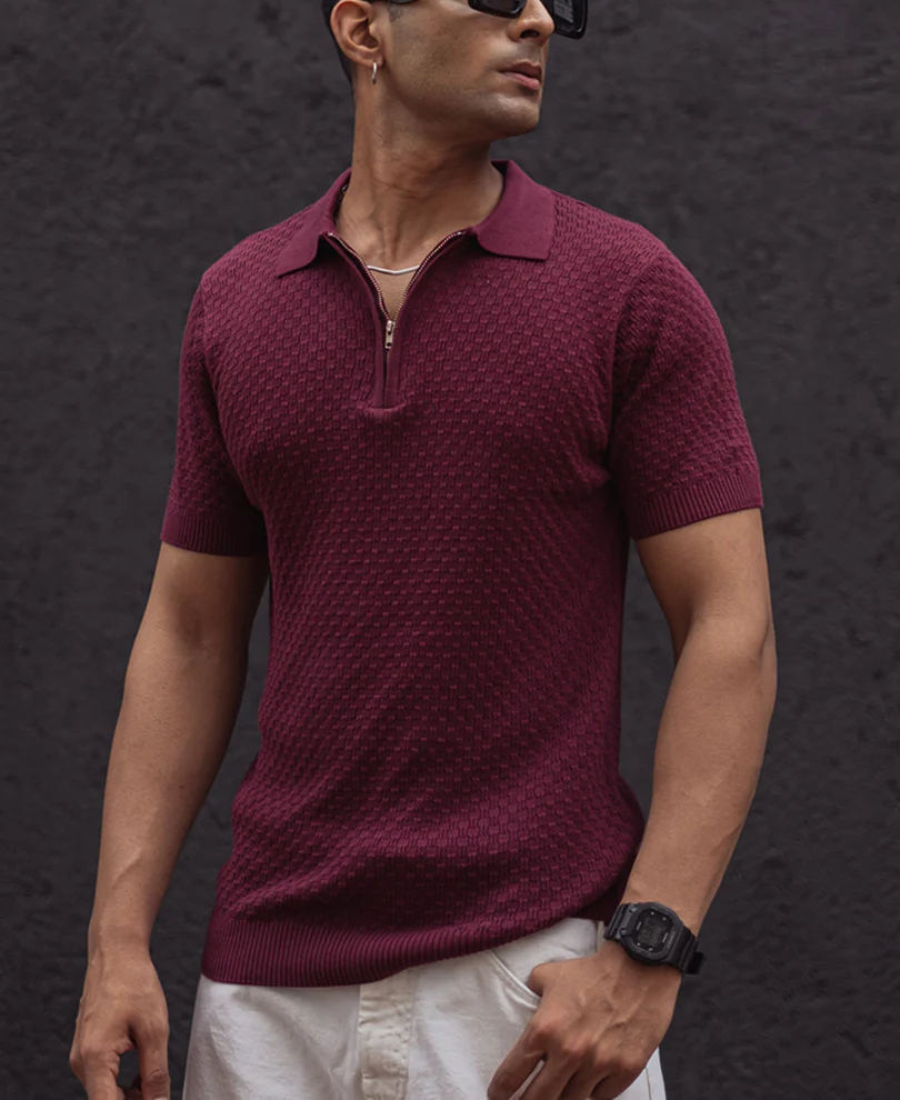wine structured stripe t shirt wine structured stripe t shirt