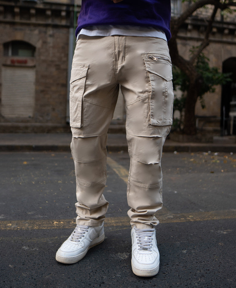 beige regular fit cargo beige regular fit cargo