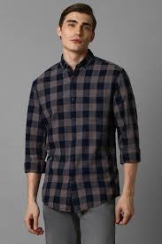 men checked regular fit shirt