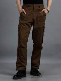 men 2 cotton relaxed fit cargo trousers, charcoal grey brown men 2 cotton relaxed fit cargo trousers, charcoal grey brown