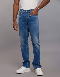 medium blue 5 pocket mid rise loose boot leg stretch jeans medium blue 5 pocket mid rise loose boot leg stretch jeans