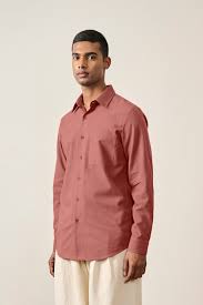 rogue pink structured buttondown shirt