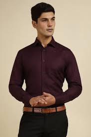 men maroon textured full sleeves formal shirt men maroon textured full sleeves formal shirt