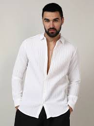 white structured striped shirt white structured striped shirt