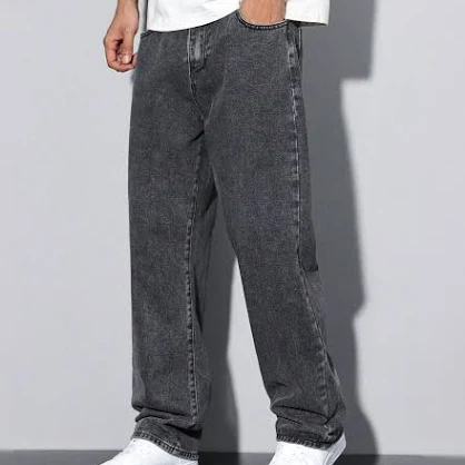 charcoal distressed baggy jeans charcoal distressed baggy jeans