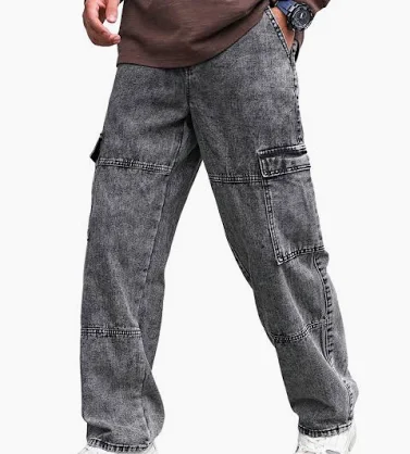 charcoal distressed baggy jeans charcoal distressed baggy jeans