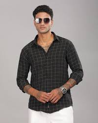 men checked regular fit shirt men checked regular fit shirt