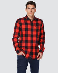 men checked regular fit shirt