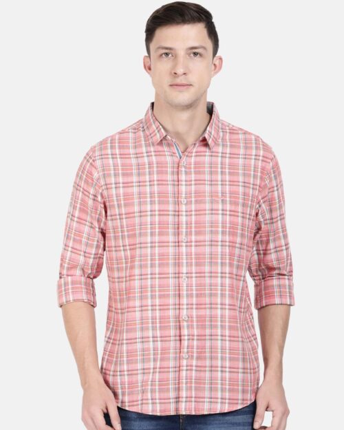 67c09222 dab0 4da0 9947 4f33592f311a1647355644914crocodilemenpinkclassicslimfittartancheckscheckedcasualshirt1